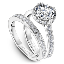 Load image into Gallery viewer, Claw &amp; Channel Prong-Set Diamond Engagement Ring
