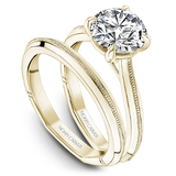 Claw Prong Milgrain Solitaire Engagement Ring