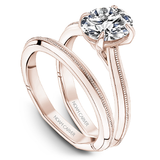 Claw Prong Milgrain Solitaire Engagement Ring