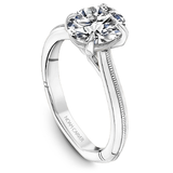Claw Prong Milgrain Solitaire Engagement Ring