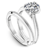 Claw Prong Milgrain Solitaire Engagement Ring