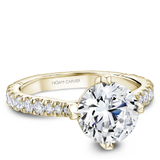 North-South-East-West Claw Prong Diamond Engagement Ring