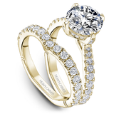 North-South-East-West Claw Prong Diamond Engagement Ring