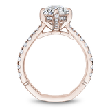 North-South-East-West Claw Prong Diamond Engagement Ring