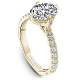 North-South-East-West Claw Prong Diamond Engagement Ring