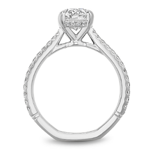 Load image into Gallery viewer, Claw Prong Diamond Accented Engagement Ring with Hidden Halo
