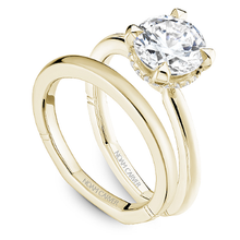 Load image into Gallery viewer, Claw Prong Solitaire Engagement Ring with Hidden Halo
