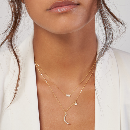 Mini Diamond Bar Necklace