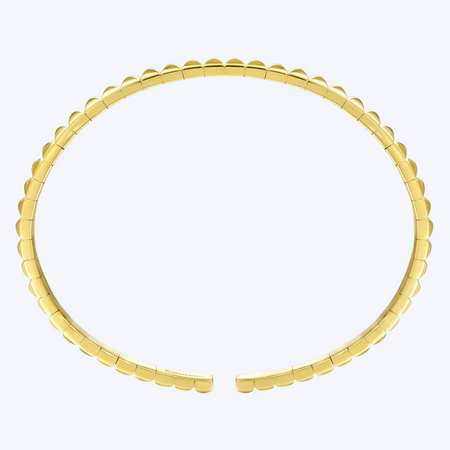 Gold Pyramid Cuff Bracelet