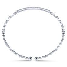 Load image into Gallery viewer, Bujukan Split Cuff Bracelet with Diamond Pave Bar
