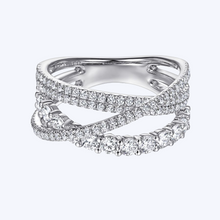 Load image into Gallery viewer, Criss-Cross Layered Diamond Ring
