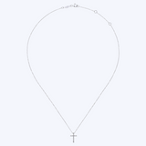 Scalloped Diamond Cross Necklace