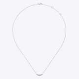 Bezel Set Graduating Diamond Bar Necklace