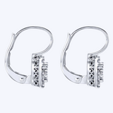 Square Diamond Drop Earrings