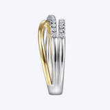 Layered Triple Row Diamond Ring
