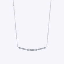 Load image into Gallery viewer, Curved Geometric Diamond Bar Necklace
