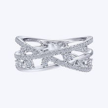 Load image into Gallery viewer, Lusso Diamond Criss-Cross Ring
