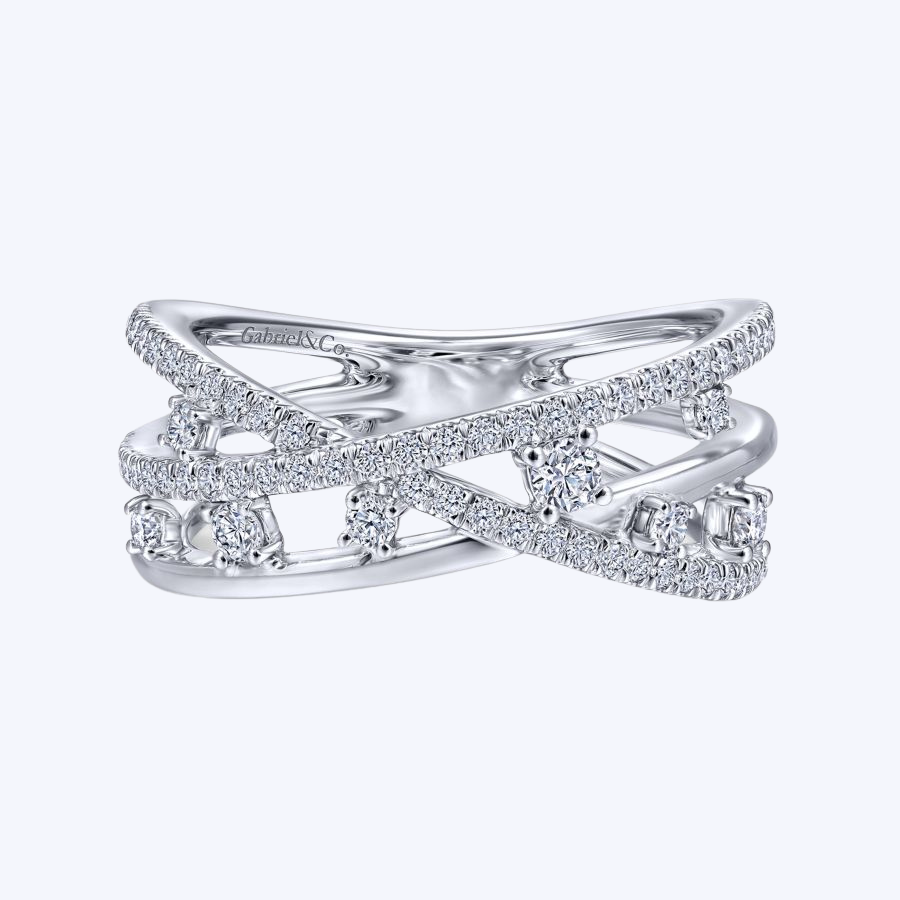 Lusso Diamond Criss-Cross Ring