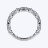 Alternating Baguette & Round Diamond Anniversary Band