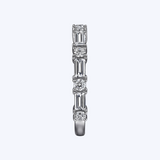 Alternating Baguette & Round Diamond Anniversary Band