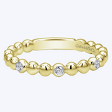 Beaded Station & Diamond Ring