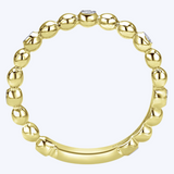 Beaded Station & Diamond Ring