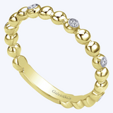 Beaded Station & Diamond Ring