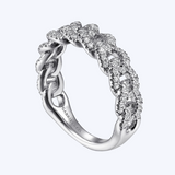 Chain Link Diamond Ring