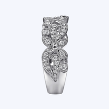 Load image into Gallery viewer, Diamond Floral Wide Band
