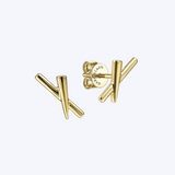 X Shape Stud Earrings