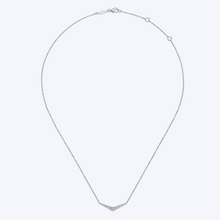 Load image into Gallery viewer, Curved Diamond Bar Necklace
