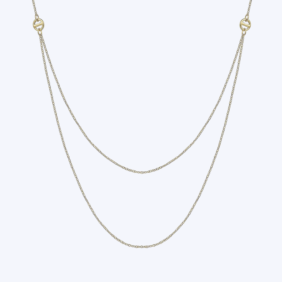Double Chain Layered Necklace
