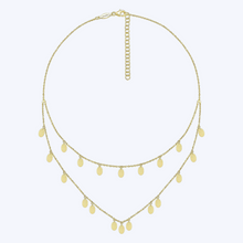 Load image into Gallery viewer, Layered Necklace with Oval Disc
