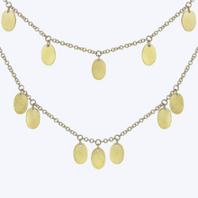 Load image into Gallery viewer, Layered Necklace with Oval Disc

