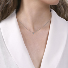 Load image into Gallery viewer, Bezel Set Diamond Pendant Necklace
