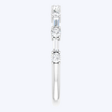 Alternating Baguette & Round Diamond Semi-Eternity Band