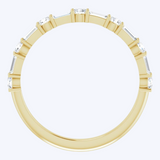 Alternating Baguette & Round Diamond Semi-Eternity Band