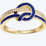 Diamond & Enamel Looped Ring