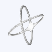 Load image into Gallery viewer, Pave Diamond Criss-Cross Rings
