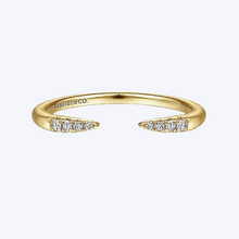 Load image into Gallery viewer, Open Diamond Tipped Stackable Ring
