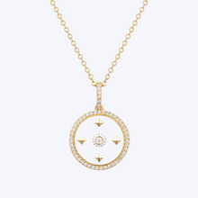 Load image into Gallery viewer, Enamel &amp; Diamond Pendant Necklace

