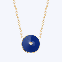 Load image into Gallery viewer, Circle Enamel Pendant Necklace
