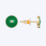Round Enamel & Diamond Studs