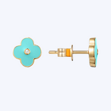 Enamel Clover Studs