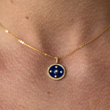 Load image into Gallery viewer, Enamel &amp; Diamond Pendant Necklace
