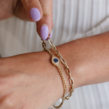 Enamel & Diamond Link Bracelet
