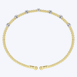 Bujukan Bead Cuff Bracelet with Diamond Stations